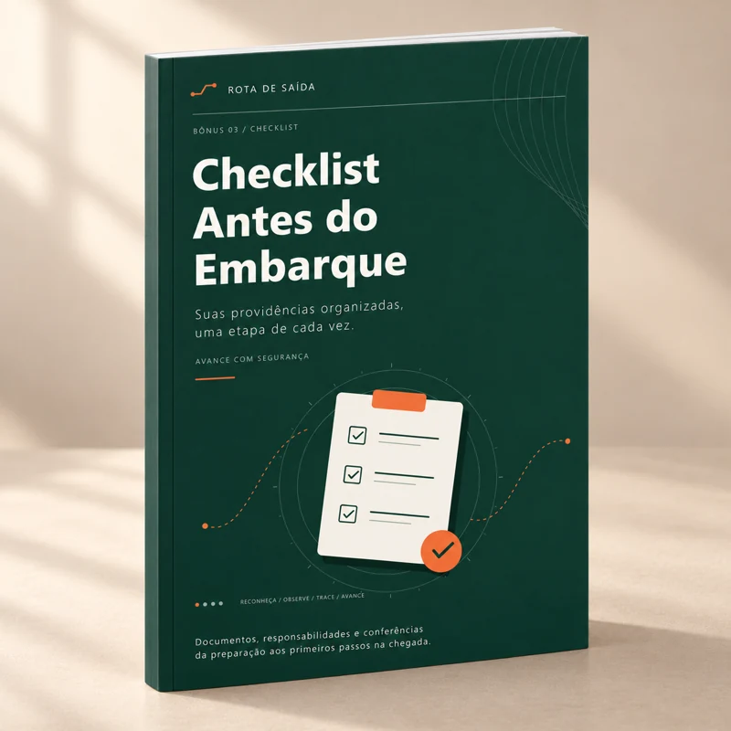 Mockup do bônus 03: Checklist Antes do Embarque